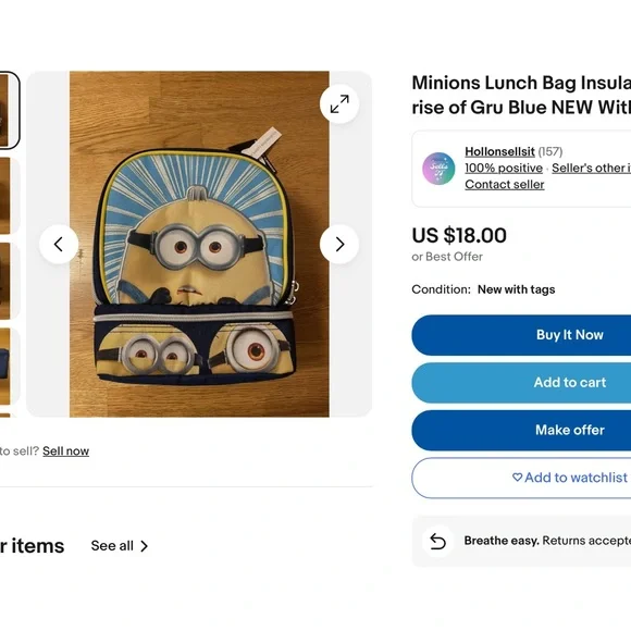 ‘Minions’ 2-Level Insulated Lunch Bag (#4) - Picture 10 of 10